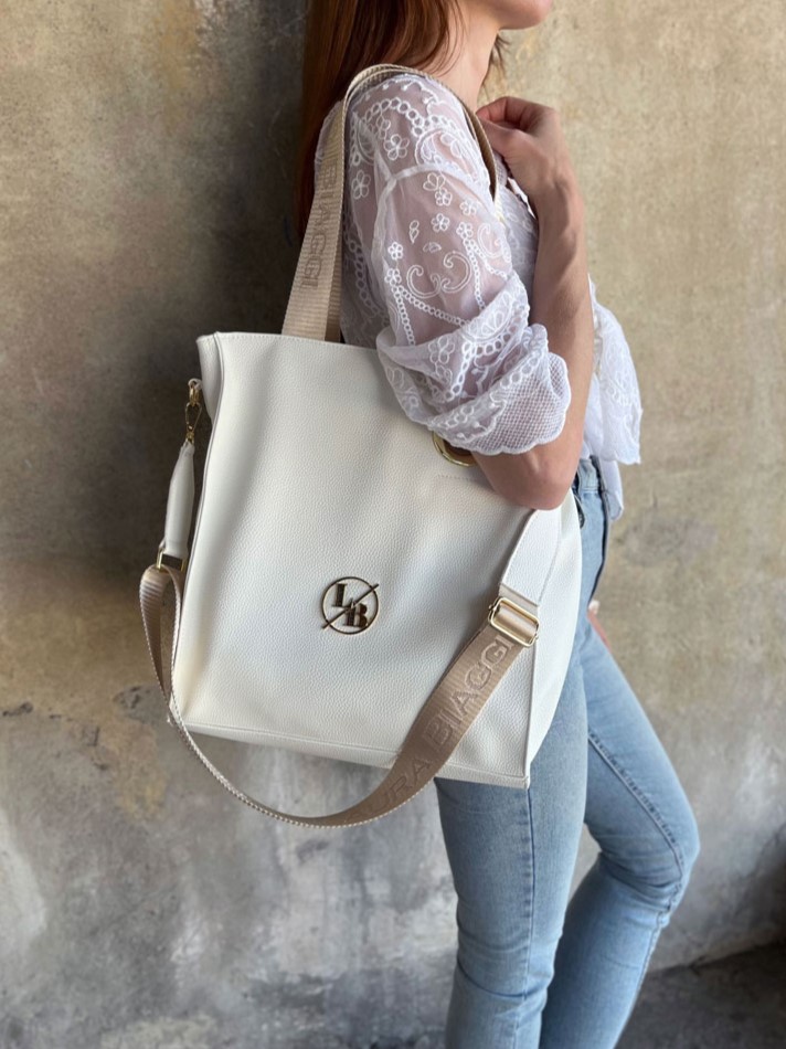 Biela kabelka Laura Biaggi DX-2038-white