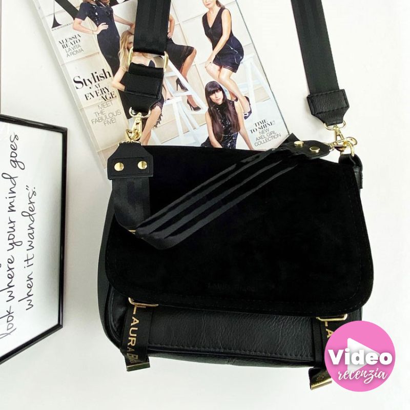 Čierna crossbody Laura Biaggi – praktická kabelka na rameno