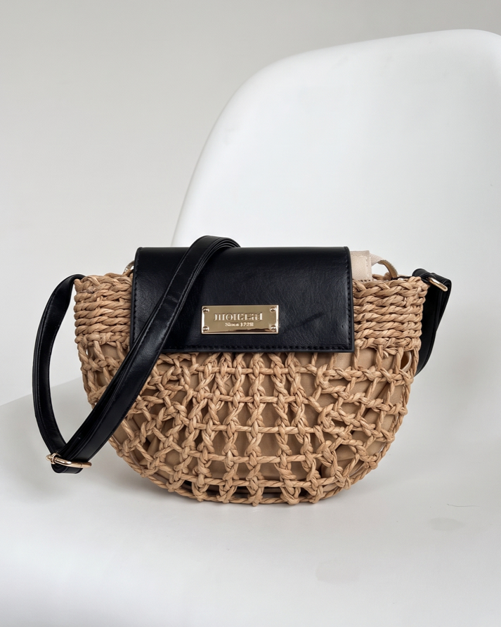 Letná slamená crossbody kabelka Monnari – hnedá