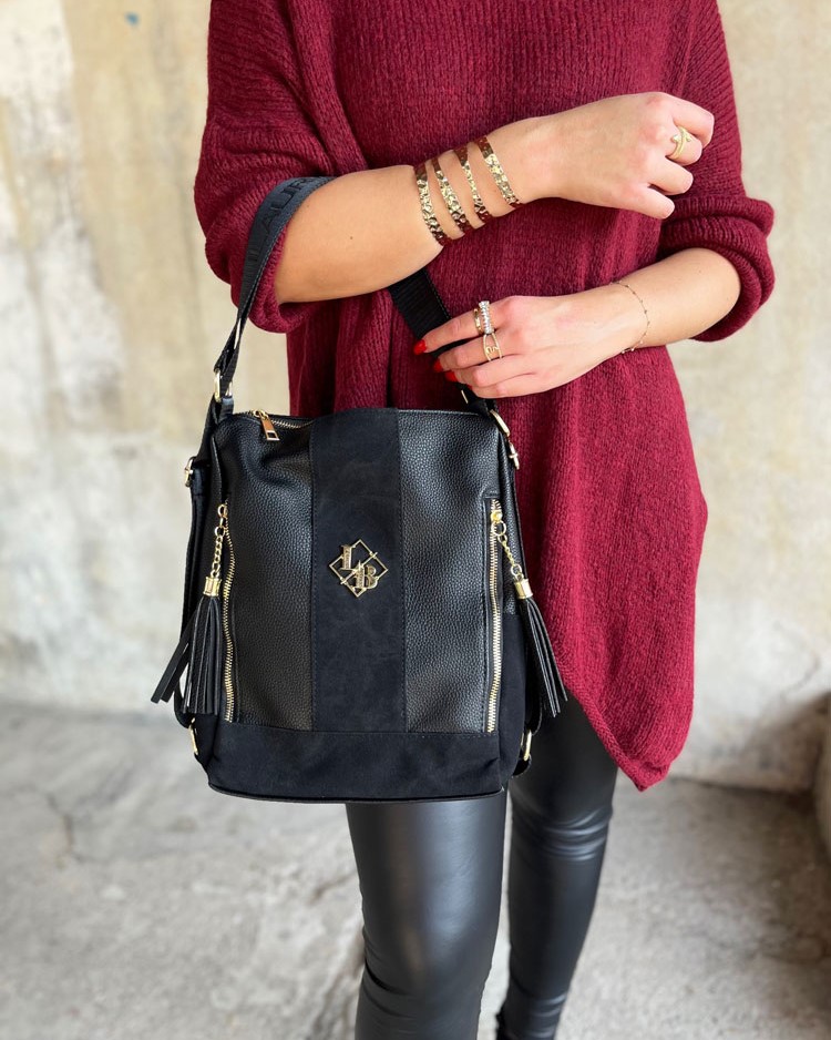 Čierna kabelka / vačok Laura Biaggi DX-322184-blackZAM