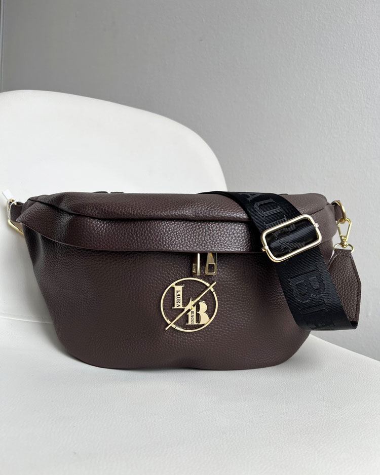 Čokoládová ľadvinka Laura Biaggi veľká a praktická aj ako crossbody