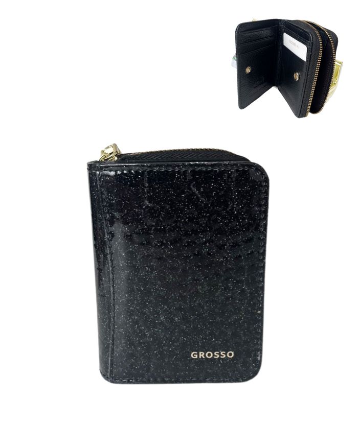 Mini dámska kožená peňaženka GROSSO GS-5157-CR-black
