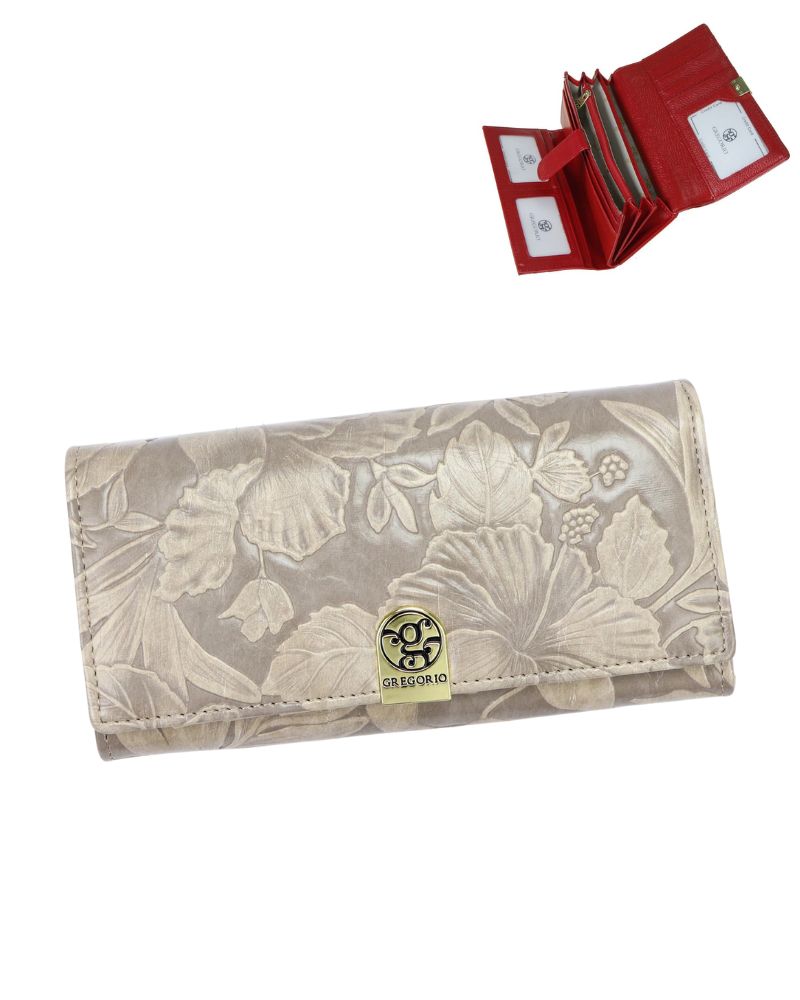 Dámska kožená peňaženka GREGORIO HL-102-beige