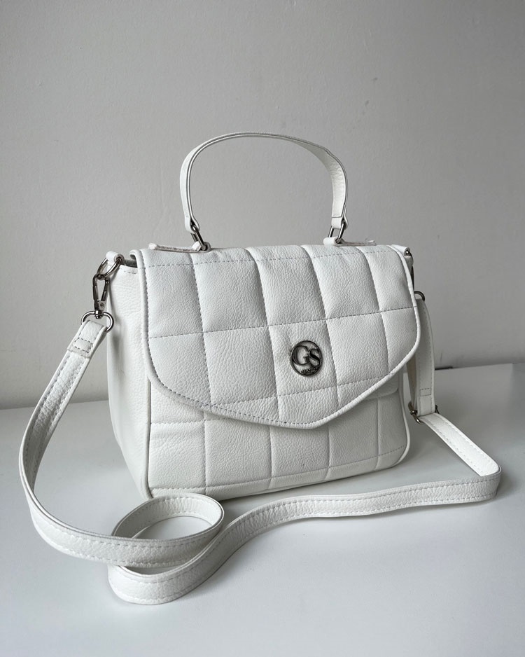 Biela kabelka do ruky/crossbody GROSSO GS-3155-white