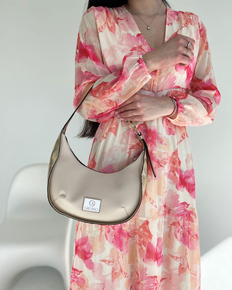 Béžová kabelka na rameno GS-3790-beige