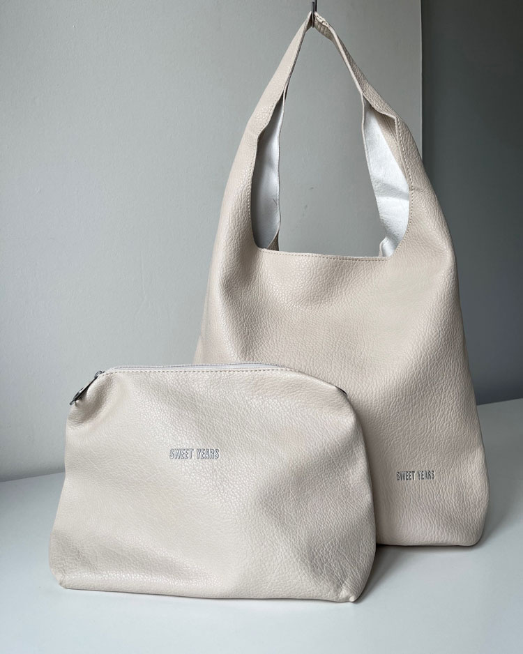 Béžová kabelka na rameno 2v1 WSY3001-beige