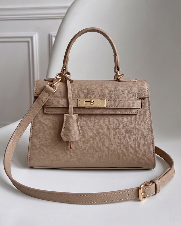 Elegantná crossbody a mini kabelka do ruky – khaki