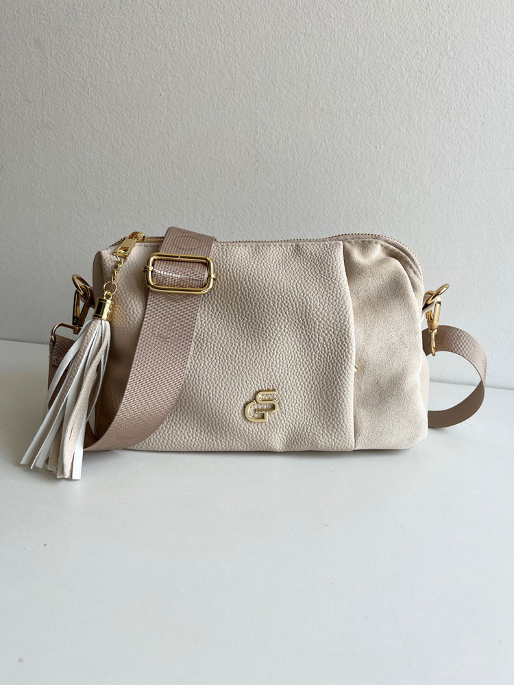 Béžová crossbody kabelka GROSSO - praktická na každý deň